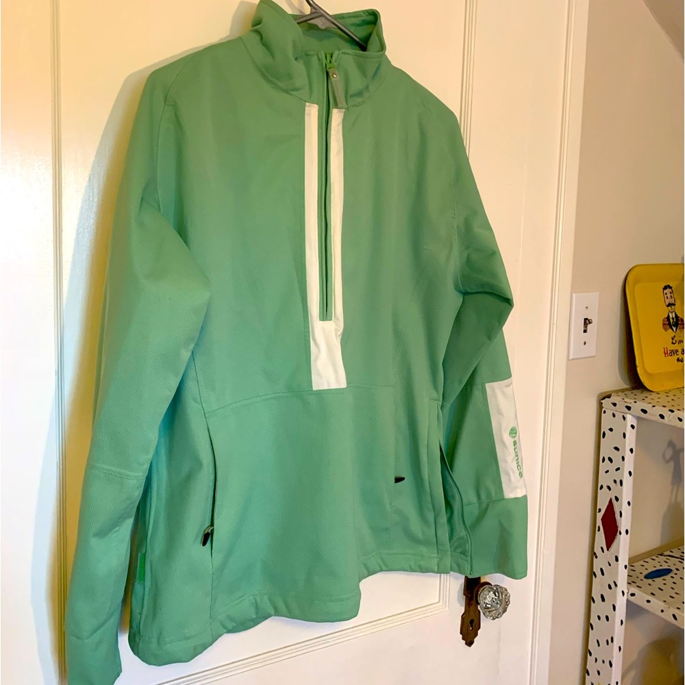SunIce 3/4 zip shell in mint green, women’s large